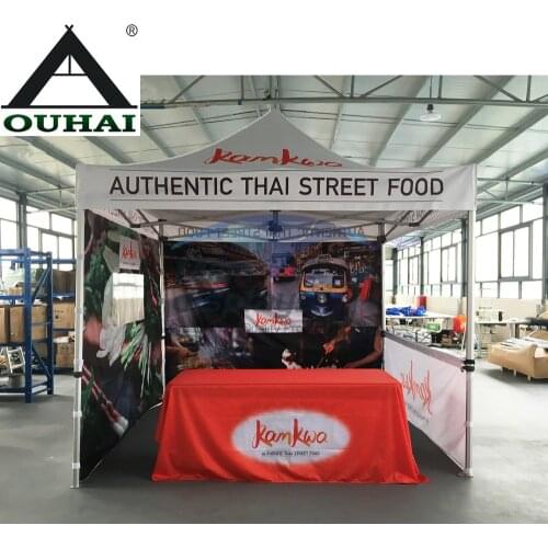 Hexagonal 50x50x2.0mm Aluminum Frame 3m x 3m Big Folding Marquee Pop Up Gazebo Instant Tent Foldable Canopy for Event Display