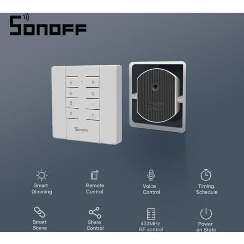 Sonoff D1 Smart Dimmer 433Mhz RF Controlled WiFi Switch Adjust Light Brightness via eWeLink APP Compatiable Google Home Alexa