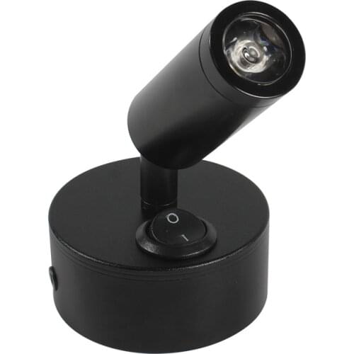 RV indoor 12V Led Small Spotlight 1W Universal Adjustable Angle Background Wall Free Of Opening And Brightly Installed Spotlight