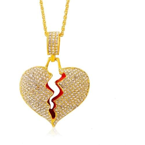 YWZIXLN Bohemian Rhinestone Heart Pendant Gold Color Chain Fashion Necklaces Jewelry For Women Elegant Accessories N0116