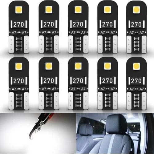10x W5W T10 LED Canbus Bulb Car Interior Lights White For Hyundai i30 Tucson Solaris Elantra Santa Fe ix35 i20 i10 Accent Sonata