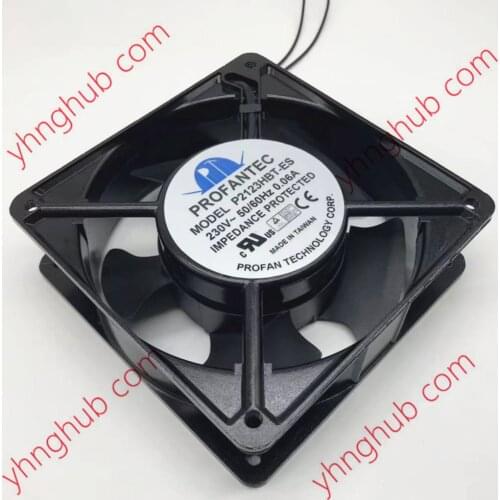 PROFANTEC P2123HBT-ES P2123HBL-ES AC 230V 0.06A 120x120x38mm 2-Wire Server Cooling Fan