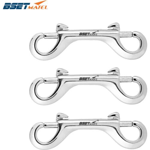 3PCS SS 316 Scuba Diving Clips Double Ended Bolt Snap Hook BCD Chioce Snap Bolt kit Quick Draw Pet Chains Trigger Boat
