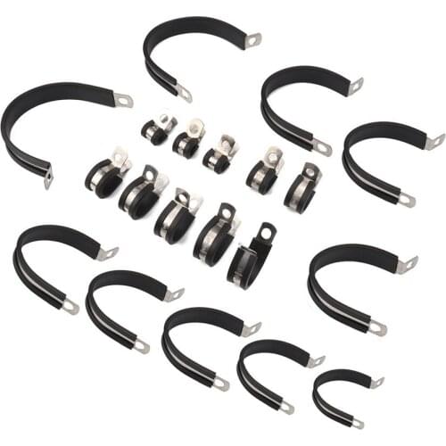 40Pcs/lot Cable Clamps Stainless Steel Cushion Insulated Clamp 1/2inch Universal