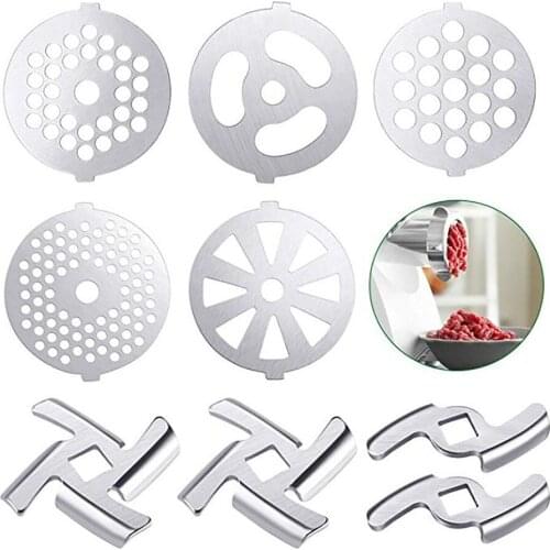 5# Meat Grinder Stainless Steel Mincer Hole Plate Shredder Disc Blade for Universal Home Meat Grinder Machine Accessories