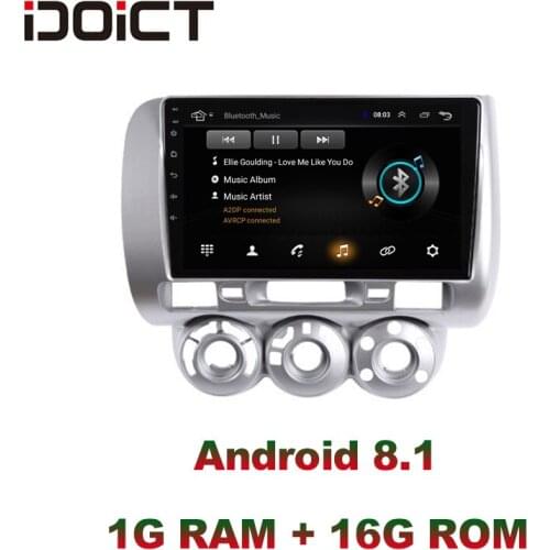 IDOICT Android 8.1 Car DVD Player GPS Navigation Multimedia For Honda Fit Jazz Radio 2004 2005 2006 2007 car stereo