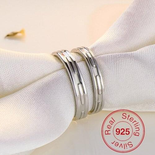 BEBE Weddings Couple Rings for Men and Women 2016 a Pair Love Real 925 Sterling Silver Crystal Engagement Ring Jewelry 50% off