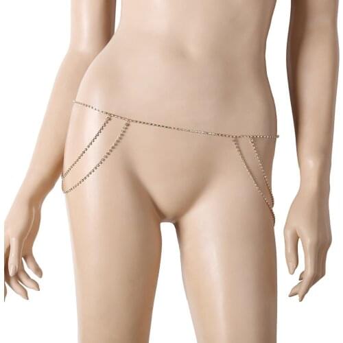 Shiny Rhinestones Crystal Waist Belly Chain For Women Beach Bikini Accessories Thigh Chain Sexy Body Jewelry Gift