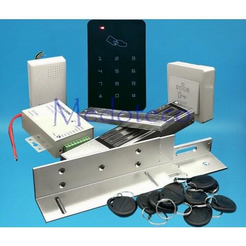 600lbs Electric Magnetic Lock Door Access Control System Rfid Door Access control kit ZL Bracket for Wood Metal Door Control