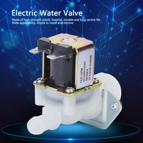 Solenoid Valve 3/4in Electric Solenoid Valve Inlet 1-Way Guide Plastic Connector for Home Using 220V