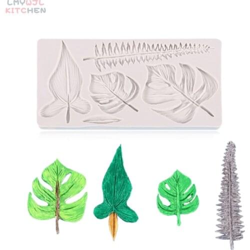 3 Kinds of Embossed Leaf Silicone Mold DIY Chocolate Candy Mold Epoxy Mold Cake Decoration Accessories