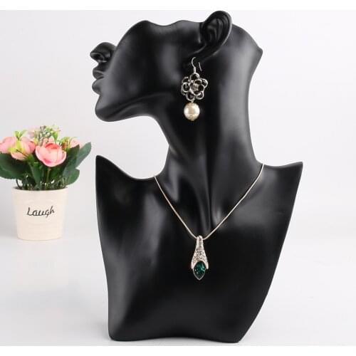 Black Resin Mannequin Head For Jewelry Didplay