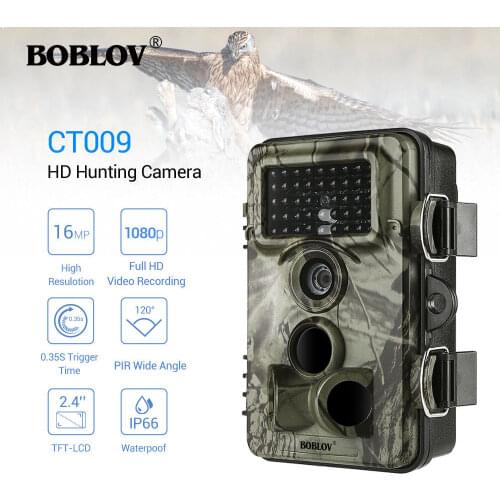 BOBLOV CT009 Hunting Camera 16MP Trail Camera Farm Security Wild Cameras IR Night Vision Photo Traps IP66 Cam Device For Hunting