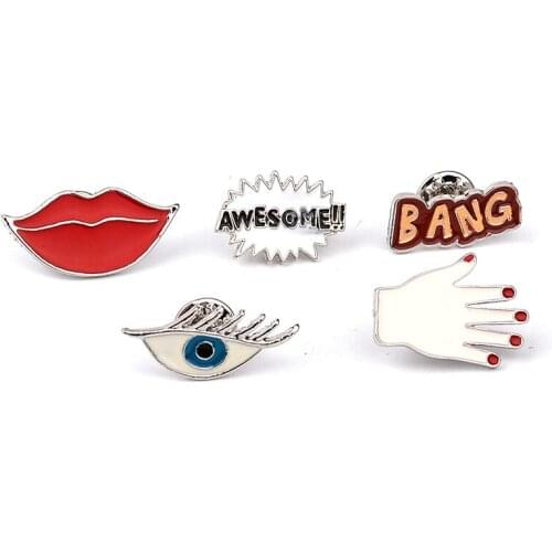 KANG TUO Brooches Lips For Clothes
