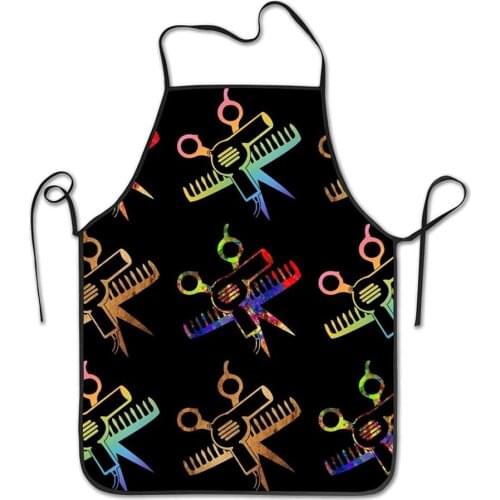 Kitchen Apron Scissors And Comb Hair Stylist Salon Bib Aprons Women Men Chef Aprons Waterproof Waiter Hostess Apron For Wedding