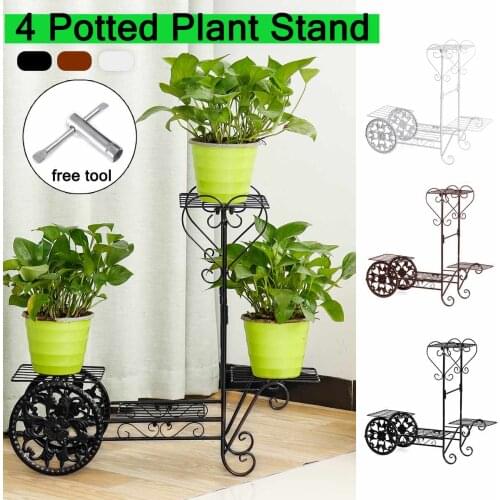 Metal Plant Stand Flower Rack Flower Pot Storage Rack Display Shelf Holder Home Indoor Outdoors Decor Garden Balcony