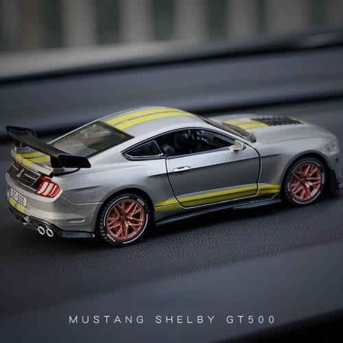 1/32 Ford Mustang Shelby GT500 Alloy Car Model Simulation Sports Car Childrens Toy Car Decoration Collection Fast and Furious