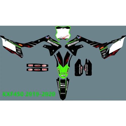 For Kawasaki 450 KXF 2021-2019 Team Graphics STICKERS DECALS STICKERS Kits Fit for Kawasaki KX450F KXF450 2019 2020 2021 KX450 F