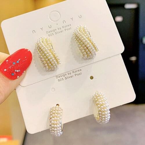 Unusual Earrings For Women 2021trend Goth Piercing Stainless Steel Jewelry Pendant Vintage Undefined Pearl Cute Heteromorphism