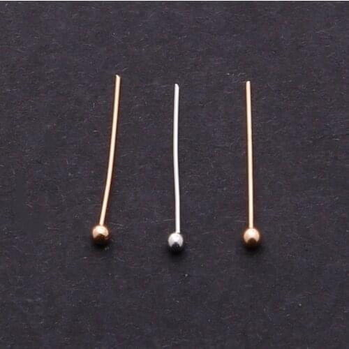 Wholesale Best Quality 1000Pcs gold/rhodium/kc gold Plated Ball Head Pins Findings Jewelry Making 0.5x16mm