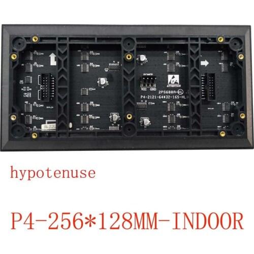 Hypotenuse right angleindoor full color p4 led panel 256*128mm led screen module for indoor led display board led video wall
