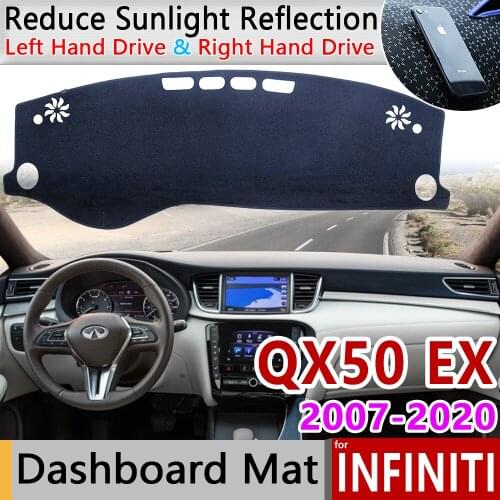 For Infiniti QX50 EX35 EX37 EX30d 2007~2020 J50 II MK2 Anti-Slip Mat Dashboard Cover Pad Sunshade Dashmat Carpet Car Accessories