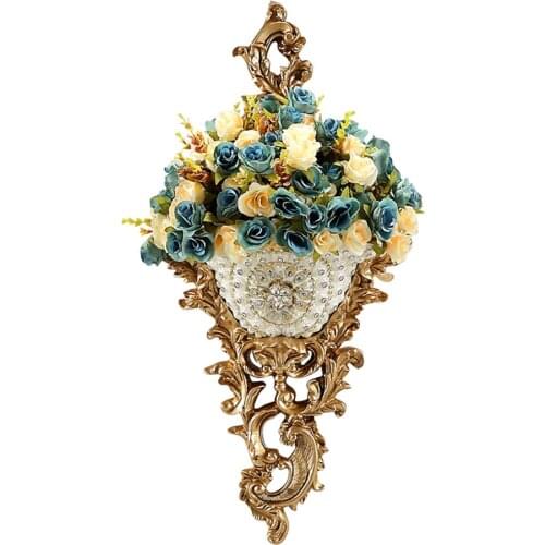 Nordic Luxury Wall Hanging Vase Decoration Modern Art Large Gold Wall Vase Living Room Flower Arrangement Decoration Household