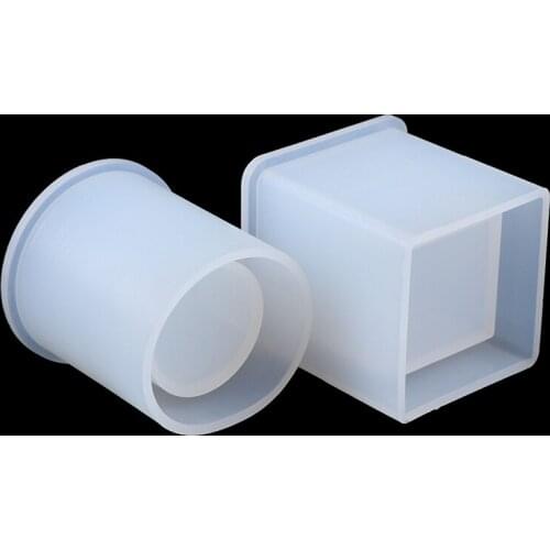 Silicone Mold Square Round Pen Holder Mould Nordic Style Geometric Epoxy Dry Flower Resin Concrete Candle Mold Craft Ornament