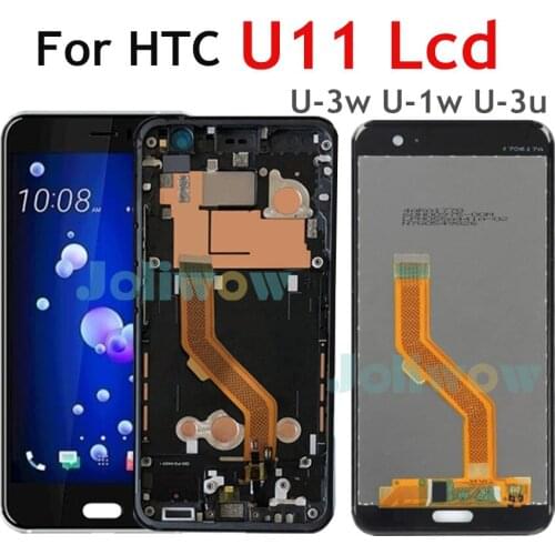 5.5" LCD For HTC U11 LCD Display Touch Screen Digitizer Assembly with Frame Replacement For HTC U-3w U-1w U-3u LCD