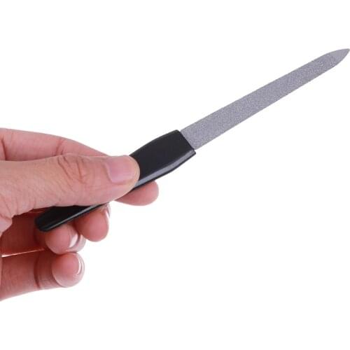 1pc Stainless Steel Nail Files Dual Sided Nail Art File Manicure Pedicure Tool Good Quality