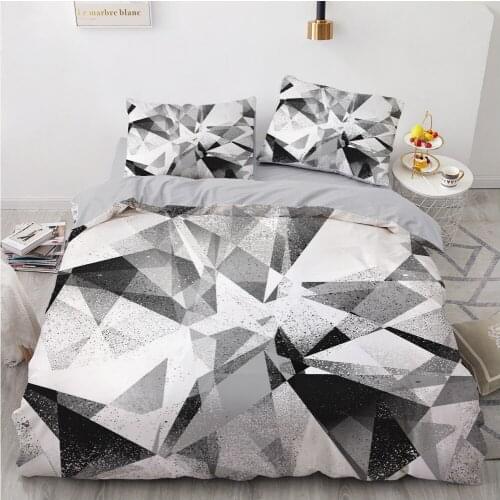 3D Bedding Set Blanket/Comforter/duvet Cover Pillowcases Luxury Bed Linens Bed Set Queen King Double Size Nordic Marble Gray