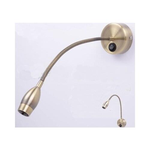 3W 110V 220V Gooseneck Wall Reading Lamp