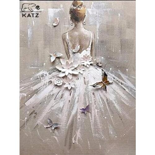 5D Diamond Mosaic Ballet Girl Diamond Painting Portrait Picture Rhinestone Embroidery Artist Home Decoration Handmade Diy Gift