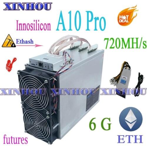 ASIC Miner INNOSILICON A10 Pro 720M 6G Ethash ETH mining Better Than Antminer E3 S19 pro T19 Z15 M30S M31S A9+ Z11 T17 S17 Ebit