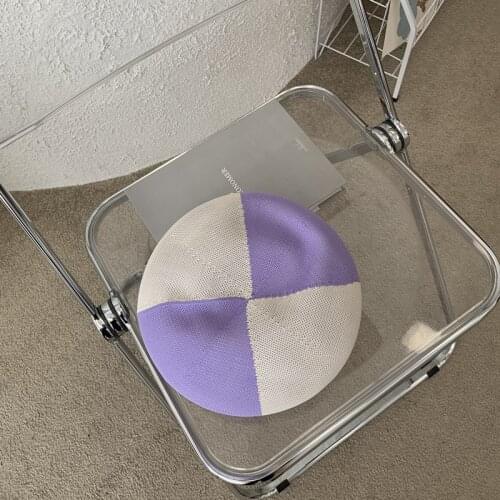 Summer Contrast Dome Color Cotton Beret Women Adjustable Hats Ladies Artistic England Pumpkin Hats Painter Caps