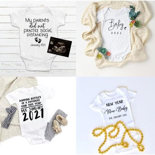 QUICK SHIP Simple Baby Coming Soon 2021 Onesie Pregnancy Announcement Baby Announcement Pregnancy Reveal Bodysuits