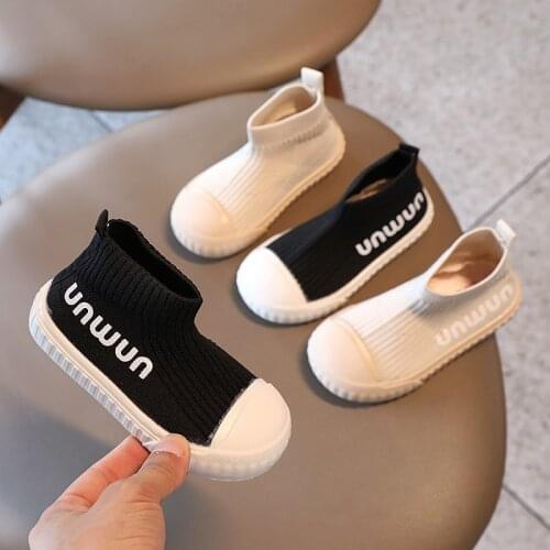 Autumn Winter Kids Sneakers Children Casual Shoes Slip-on Breathable Kids Socks Shoes Non-slip Snow Boots Boys Girls Sport Shoes