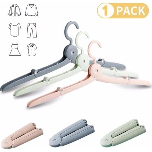 Travel Clothes Hangers Anti-Slip Grooves Mini Foldable Clothes Drying Rack for Home Indoor Outdoor Portable Windproof Hanger