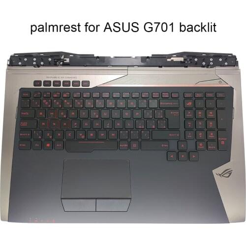 Czech Slovakia Backlit touchpad keyboard for Asus ROG G701 G701V G701VI GX700V CS Bilingual keyboards palmrest 90NB0E61-R32CS0
