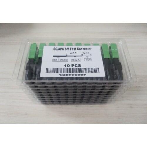 Jyttek 100pcs/Lot SC/ APC Quick Fast Connector Fiber Optic Adapter FTTH SM