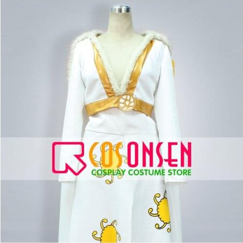COSPLAYONSEN One Piece Boa Hancock Cosplay Costume White Yellow Color All Size