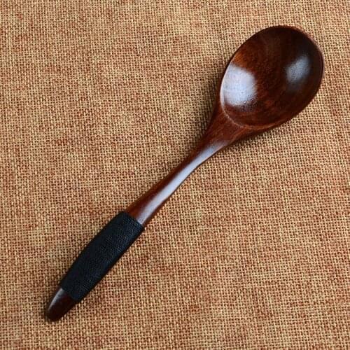 Creative Japanese Wooden Spoon Bamboo Kitchen Cooking Utensil Tool Soup Teaspoon Catering Tie Wire Coffee Honey Wooden Spoon