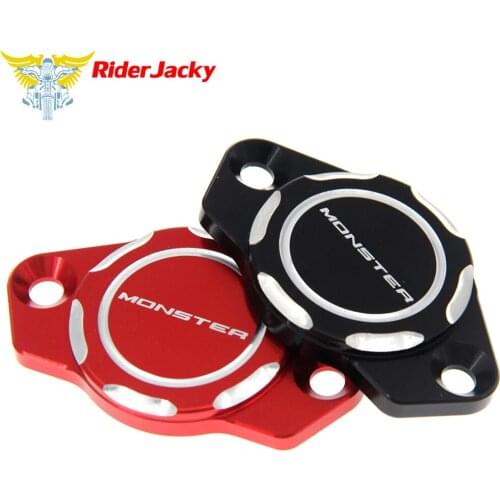 RiderJacky Black Red CNC Motorcycle Engine Oil Filter Cover Cap For Ducati Monster 695 2007 2008,Monster 696 2008,S2R 1000 07-08