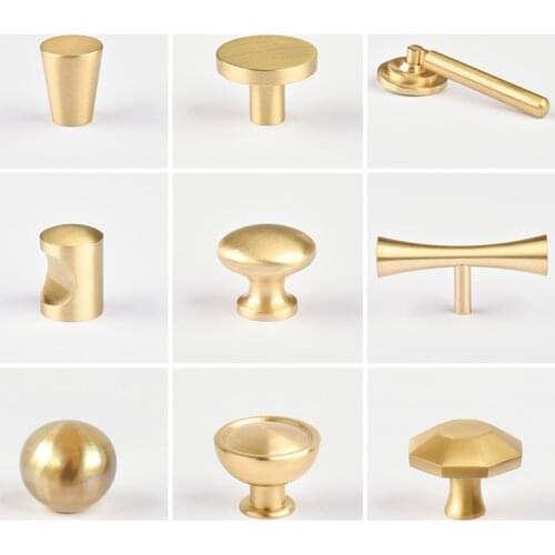 Kitchen Door Handles and Knobs Round Brass Dresser Knob Drawer Handle Cabinet Door Handle Antique Antique Desk Hardware Knob