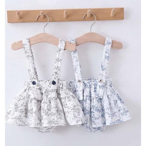 Summer Baby Girl Suspenders Shorts Korean Cotton Infant Floral Suspender Skirt Baby Clothing
