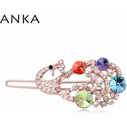 ANKA Jewelry Time-limited Top Fashion Peacock Hair Accessories Crystal Tie Knot Main Stone Crystals from Austria #110541