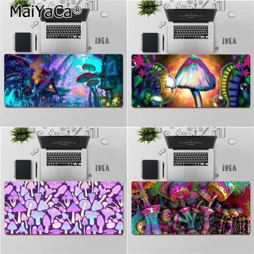 Maiyaca High Quality trippy mushroom Rubber Mouse Durable Desktop Mousepad Free Shipping Large Mouse Pad Keyboards Mat