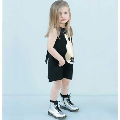 Small Gold Rabbit Childrens Vest Cotton Summer Foreign Trade Baby Sleeveless T-shirt Girls Vest Dress