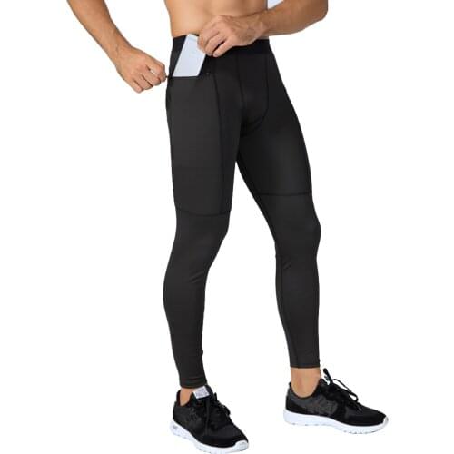 Mens Pants New Arrival Sports Mens Gym Compression Leggings Sport Training Pants Man Tights With Zipper Pocket Running Leggings