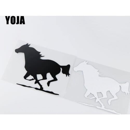 YOJA 17.6X14.1CM Running Horse Cartoon Car Sticker Decals Scratch Occlusion Decoration ZT4-0161